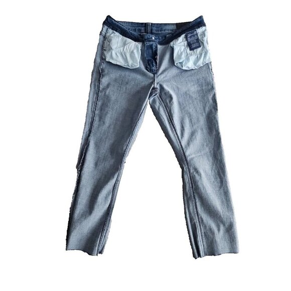 Seven7 Jeans Women's Size 14 (32x26) Blue Slim Boot Embroidered Pockets - Picture 5 of 16